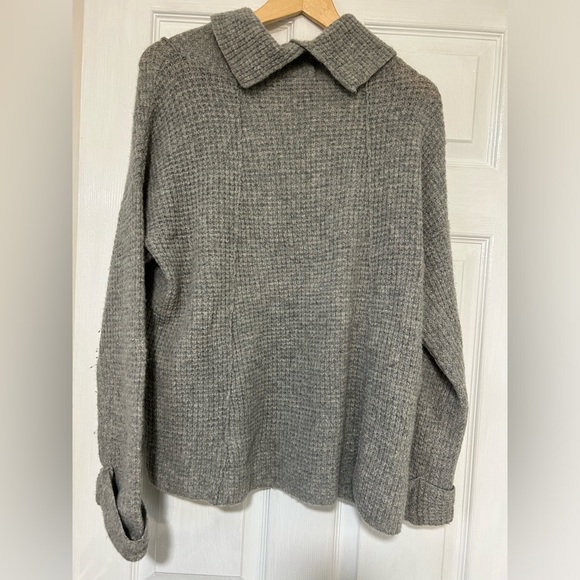 Free People Oversize Knitted Cozy Gray Women's Sweater XS - Picture 2 of 5